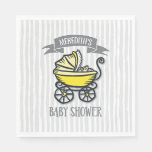 Servilleta De Papel Baby Shower Amarillo-Temático