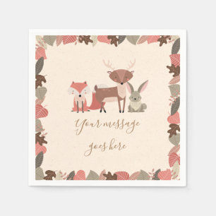 Servilleta De Papel Baby Shower Animales del Bosque