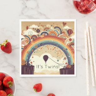 Servilleta De Papel Baby Shower arcoiris