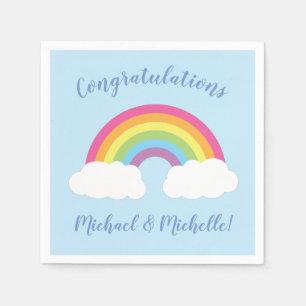 Servilleta De Papel Baby Shower arcoiris