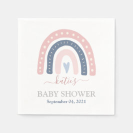 Servilleta De Papel Baby Shower arcoiris rosa y azul moda
