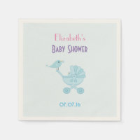 Baby Shower Baby and Mommy Bluebirds