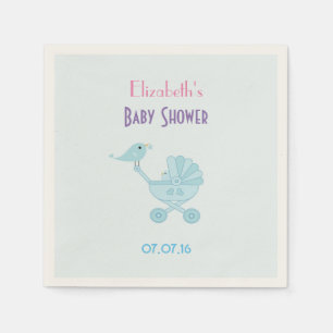Servilleta De Papel Baby Shower Baby and Mommy Bluebirds