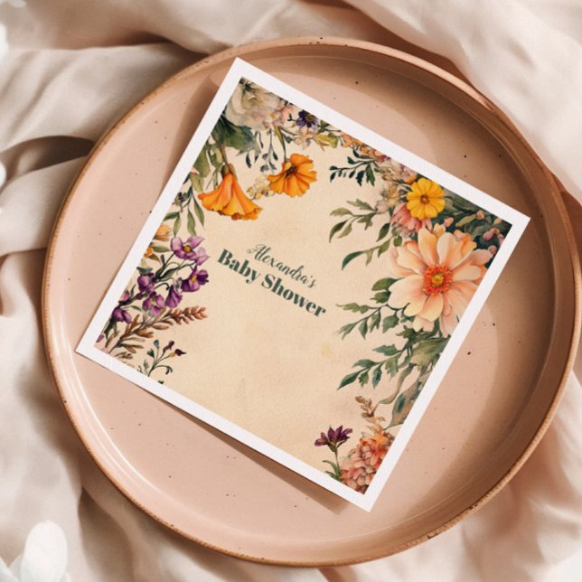 Servilleta De Papel Baby Shower Baby Shower de estilo Art Nouveau vict (Subido por el creador)