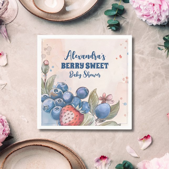 Servilleta De Papel Baby Shower Berry Sweet Fruit (Subido por el creador)