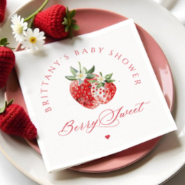 Servilleta De Papel Baby Shower Berry Sweet Strawberries