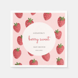 Servilleta De Papel Baby Shower Berry Sweet Strawberry