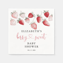 Servilleta De Papel Baby Shower Berry Sweet Strawberry