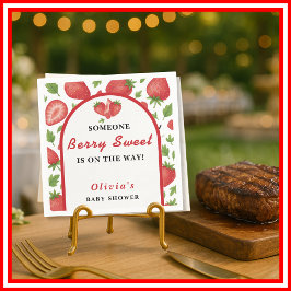 Servilleta De Papel Baby Shower Berry Sweet Strawberry