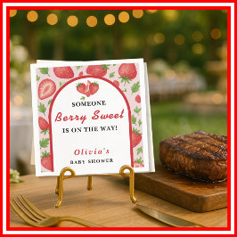 Servilleta De Papel Baby Shower Berry Sweet Strawberry