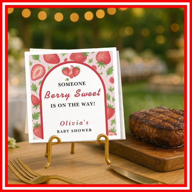 Servilleta De Papel Baby Shower Berry Sweet Strawberry (Subido por el creador)