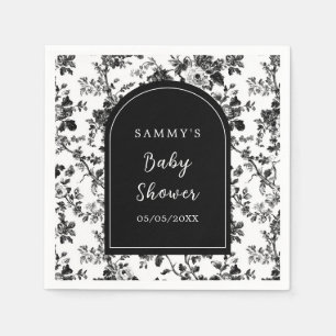 Servilleta De Papel Baby Shower Black Antie Chinoiserie