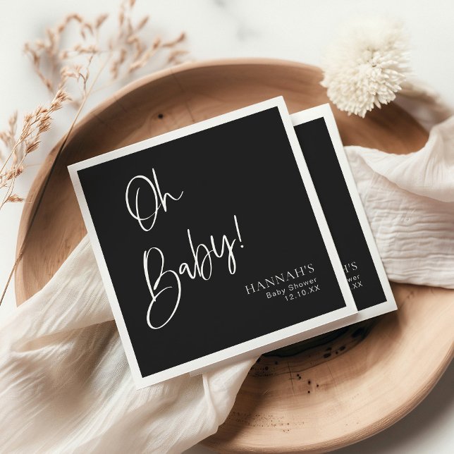 Servilleta De Papel Baby Shower Black Gothic and Moody Halloween (Subido por el creador)