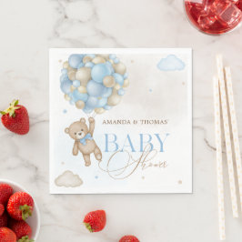 Servilleta De Papel Baby Shower Blue Bear Boy