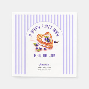Servilleta De Papel Baby Shower Blue Berry Sweet Fall