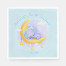 Baby Shower Blue Elephant Boy