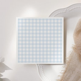 Servilleta De Papel Baby Shower Blue Gingham Boy
