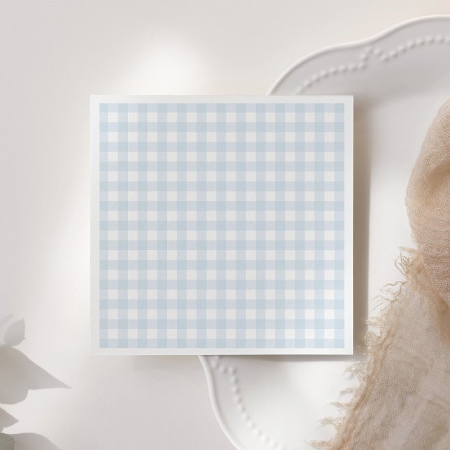 Servilleta De Papel Baby Shower Blue Gingham Boy (Subido por el creador)