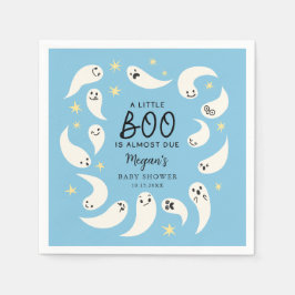 Servilleta De Papel Baby Shower Blue Little Boo Halloween