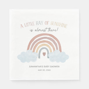 Servilleta De Papel Baby Shower Boho Pequeño Rayo de Sol