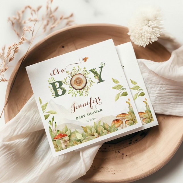 Servilleta De Papel Baby Shower Bosque de Madera (Subido por el creador)