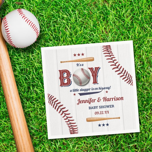 Servilleta De Papel Baby Shower Boys Baseball (Subido por el creador)