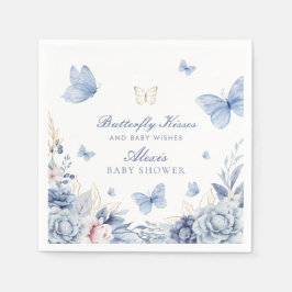 Servilleta De Papel Baby Shower Butterfly Kisses Boy