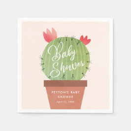 Servilleta De Papel Baby Shower Cactus moderno