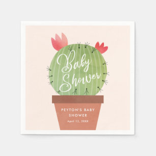 Servilleta De Papel Baby Shower Cactus moderno