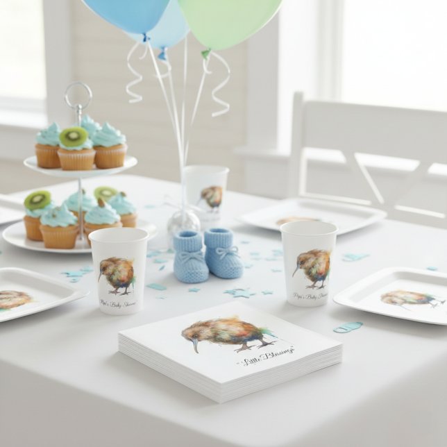 Servilleta De Papel Baby Shower Caprichoso de Pájaro Kiwi | Sweet Pipi (Subido por el creador)