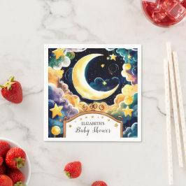 Servilleta De Papel Baby Shower Celestial de Twinkle Star Boho