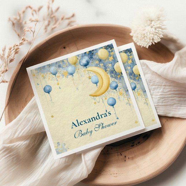 Servilleta De Papel Baby Shower Celestial Moon and Stars (Subido por el creador)