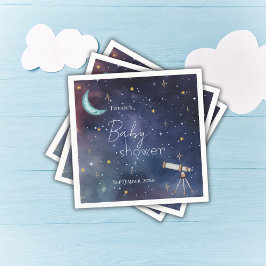 Servilleta De Papel Baby Shower Celestial Sky Moon & Stars