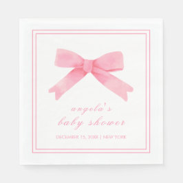 Servilleta De Papel Baby Shower Chica de barrido rosado