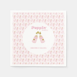 Servilleta De Papel Baby Shower Chica de botellas Poppin rosa