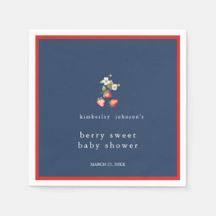 Servilleta De Papel Baby Shower Chica de fresa dulce Berry