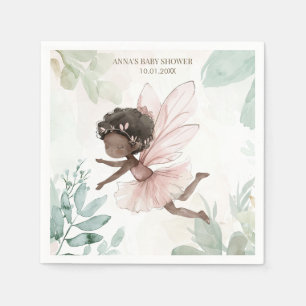 Servilleta De Papel Baby Shower Chica de hadas negras