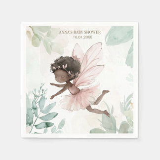 Servilleta De Papel Baby Shower Chica de hadas negras