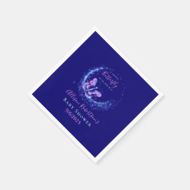 Servilleta De Papel Baby Shower Chica de mariposa morada