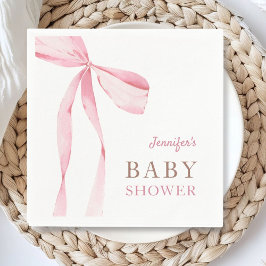 Servilleta De Papel Baby Shower Chica de plegado rosado