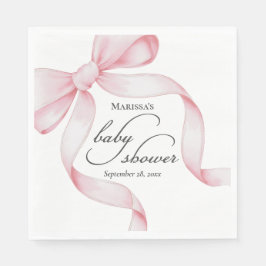 Servilleta De Papel Baby Shower Chica de plegado rosado