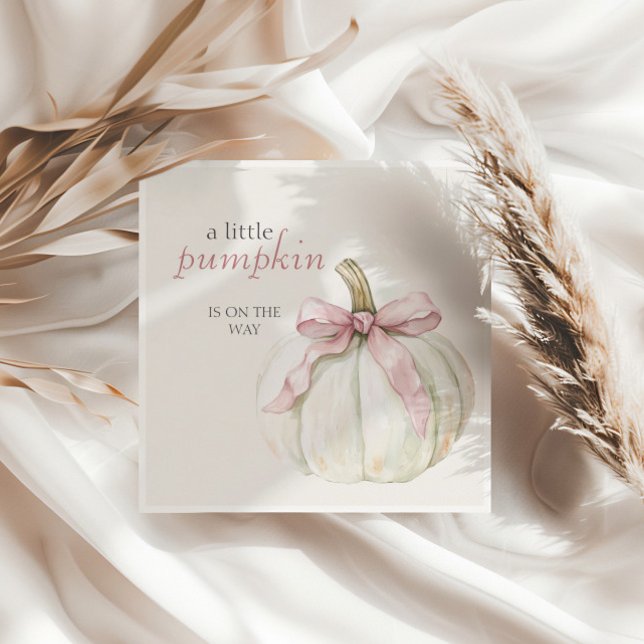 Servilleta De Papel Baby Shower Chica de sopa rosa de calabaza pequeña (Subido por el creador)