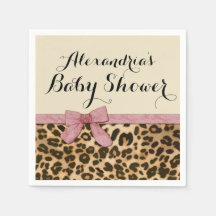 Baby Shower Chica Fancy Leopard Pink Bow