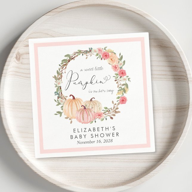 Servilleta De Papel Baby Shower Chica Floral Rosa (Subido por el creador)