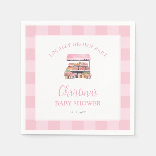 Servilleta De Papel Baby Shower Chica local (Anverso)
