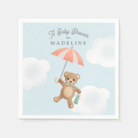 Baby Shower Classic Teddy Bear Pastel