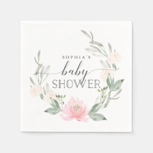 Servilleta De Papel Baby Shower Cocktail Napkins Pastel Rubor