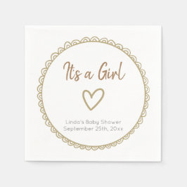 Servilleta De Papel Baby Shower con grillos Minimalistas amarillos