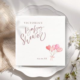 Servilleta De Papel Baby Shower con guión elegante de globo neutro de 