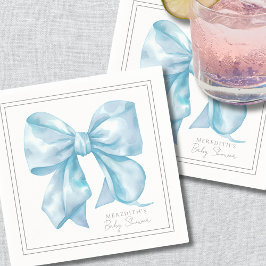 Servilleta De Papel Baby Shower con Lazo Azul